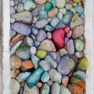 Rock my Heart by Theresia McInnis  Image: This piece has the natural deckled edge which when floated in a frame will add to the rustic decor as intended. 