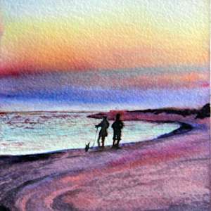 Sunsets in the Dark by Theresia McInnis  Image: One last walk, one last light—held in God's perfect brushstroke 