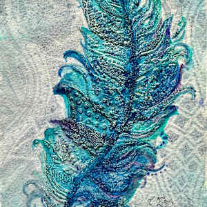 Crystal Beaded Feather by Theresia McInnis