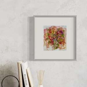 Muscadine by Theresia McInnis  Image: This piece has a beautiful deckled edge that can be floated on the surface in the frame. This image is another example of framing with a mat.