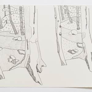 Cascade 23 by Eric Reinemann  Image: Element 3, 9x14, graphite on paper