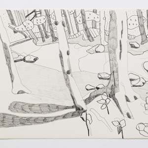 Cascade 23 by Eric Reinemann  Image: Element 10, 9x14, graphite on paper