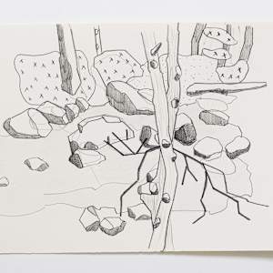 Cascade 23 by Eric Reinemann  Image: Element 11, 9x14, graphite on paper