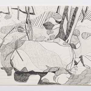 Cascade 23 by Eric Reinemann  Image: Element 12, 9x14, graphite on paper