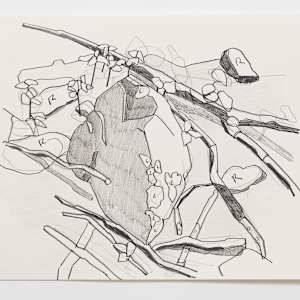 Cascade 23 by Eric Reinemann  Image: Element 14, 9x14, graphite on paper