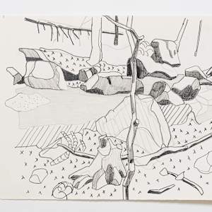 Cascade 23 by Eric Reinemann  Image: Element 13, 9x14, graphite on paper