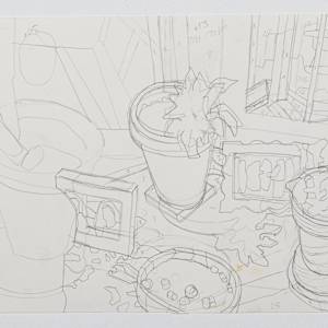 Window Sill Drawings by Eric Reinemann  Image: Element 6, graphite on paper, 2024