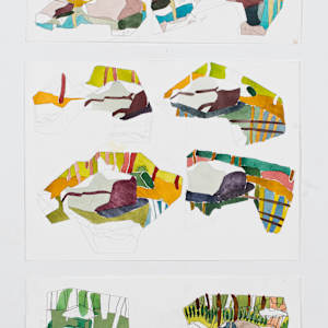 Four Rocks, triptych by Eric Reinemann  Image: Four Rocks, 49x20, stacked diptych