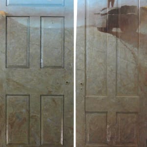 Access and Ambiguity (Door Project Installation) by Mark Gerard McKee  Image: Dividing the Sublime Landscape (verso), 2011, 77 ½ x 58 ½ x 2 ½” (Variable), Oil and metal on doors.(©2023, Mark Gerard McKee)