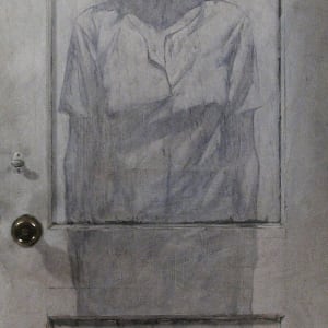 Access and Ambiguity (Door Project Installation) by Mark Gerard McKee  Image: Denoument (verso), 2004, 79" x 28" Oil on door,( ©2023, Mark Gerard McKee)
