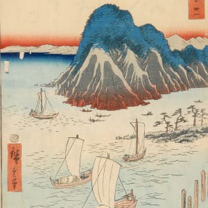 Maizaka imagire kaijou funwatashi (Ferry Boats off Imagire Maizaka) by Ando Hiroshige