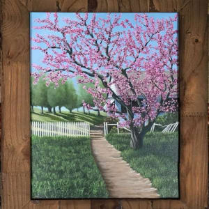 Blossoming Peach Tree by Jessica Keller 