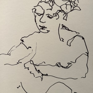 Seated (Ink) by Steven Silvereaf