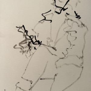 Seated (Ink) by Steven Silvereaf