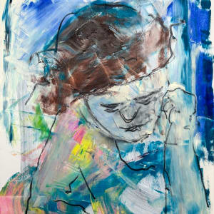 Untitled (seated figure) 5-12-23 by Steven Silvereaf