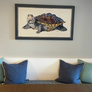 "Fear the Turtle"  Diamondback Terrapin (Malaclemys terrapin) by Susan Fay Schauer Fiber Artist 