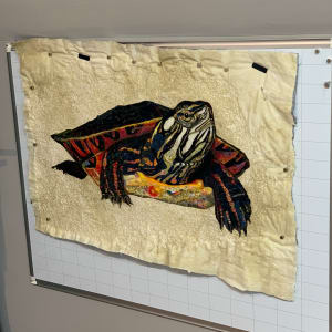 "Skittles"  Eastern Painted Turtle (Chrysemys picta picta) by Susan Fay Schauer Fiber Artist 