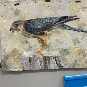 "Lady Hawk"       Merlin (Falco columbarius) by Susan Fay Schauer Fiber Artist 