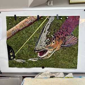 German Brown Trout by Susan Fay Schauer Fiber Artist 