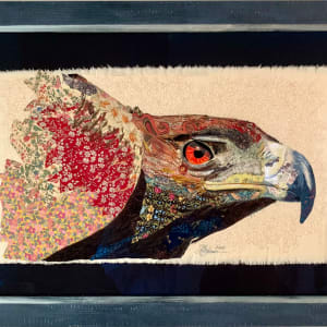 "On The Hunt"     Golden Eagle  (Aquila chrysaetos) by Susan Fay Schauer Fiber Artist 