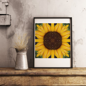 Folk Art Sunflower by Barbara Storey 