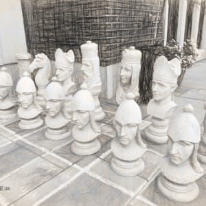 Giant Chess Set, Number Two by Barbara Storey