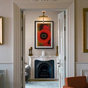 Oriental Poppy - Tribute to Klimt by Barbara Storey  Image: Oriental Poppy - Tribute to Klimt - room view
