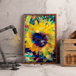 Sunflower Batik by Barbara Storey 