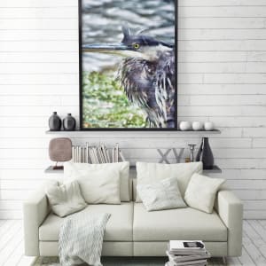 Windblown Heron by Barbara Storey 