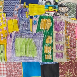 Story Quilt collage inspired by Faith Ringgold by Maysum Haroun
