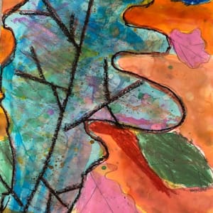 Watercolor leaves inspired by Georgia O'Keeffe by Tirteal Abdelkarim