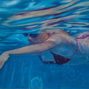 Swimmer red bikini (small work) by Jaime Valero 