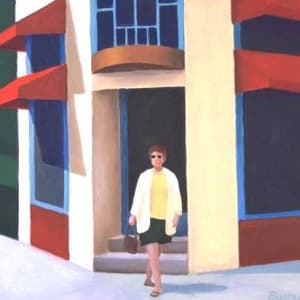 Woman with Red Awnings by Roger Ewers