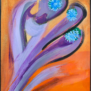 Purple Desert Flower by Michael Dane