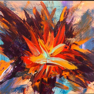 Bright Orange Flower #1 by Michael Dane