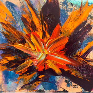 Bright Orange Flower #2 by Michael Dane