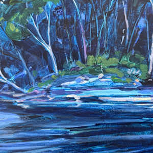 Boating home before dark by Kate Gradwell 