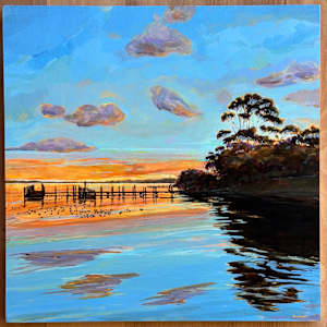 Nungurner Jetty at Sunset (commission) by Kate Gradwell