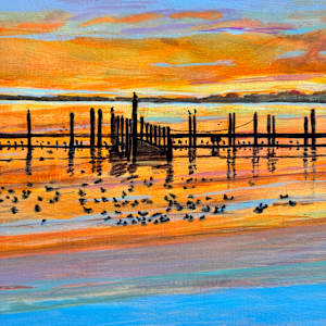 Nungurner Jetty at Sunset (commission) by Kate Gradwell 