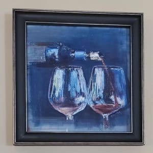 More Wine, Please by Diane Pavelka  Image: Framed by client