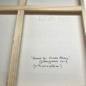 Bound for circular quay by Geoff Hargraves  Image: signed on back