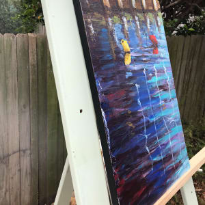 Harbour Reflections by Geoff Hargraves  Image: Harbour reflections side view showing black edges.