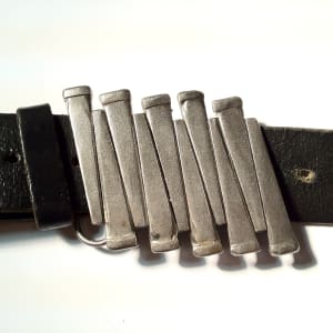 Masonry Nail Belt Buckle, Large v1 by Damon Hamm  Image: with 2 inch belt