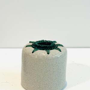 Grey speck stoneware woven series 4 by Michelle Huizinga