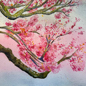 Vibrant Plum Blossoms by Sarah Scott Falk, Image 1.