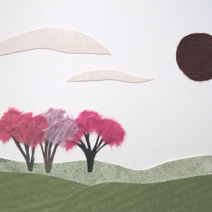 Three Pink Trees by Laura Morton