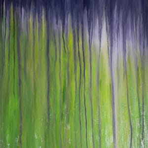 Green Grassy Hill in Rain by Rachel Brask