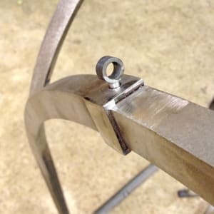 Hart Associates Details - Work Experience by Bill Usher  Image: Threaded eyelet to adjust chain for leveling