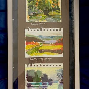 Plein Air Sketches #3  Linear Park, Point of the Bluff, Durand by Maureen Church