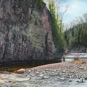 Northshore Canyon Steelhead Fishing by Mark H Swenson